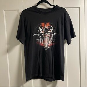 Y2K Vintage Star Wars Darth Vader Flames Graphic Tshirt Mens Tee Size Medium